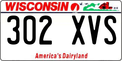 WI license plate 302XVS