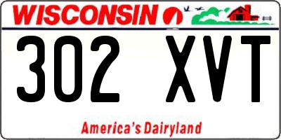 WI license plate 302XVT