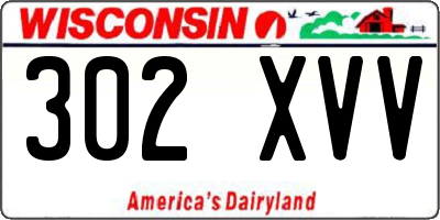 WI license plate 302XVV