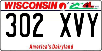 WI license plate 302XVY