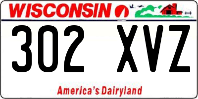 WI license plate 302XVZ