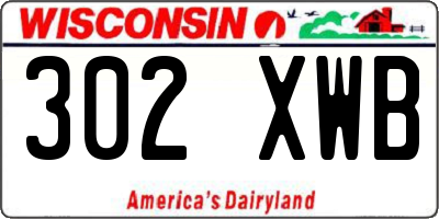 WI license plate 302XWB
