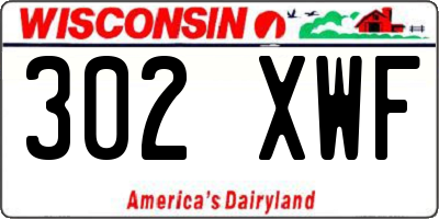 WI license plate 302XWF