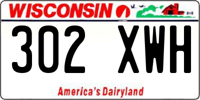 WI license plate 302XWH