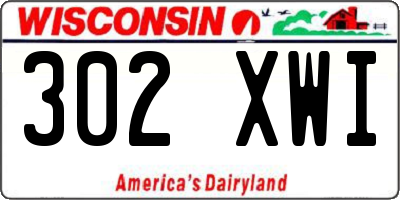 WI license plate 302XWI