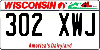 WI license plate 302XWJ