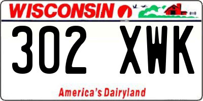 WI license plate 302XWK