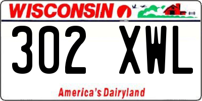 WI license plate 302XWL