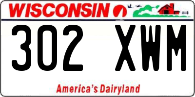 WI license plate 302XWM