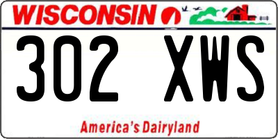 WI license plate 302XWS