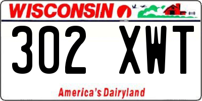 WI license plate 302XWT