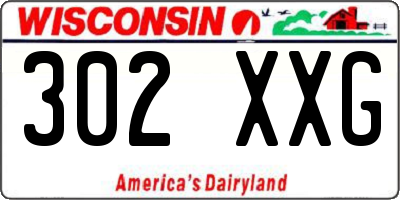 WI license plate 302XXG