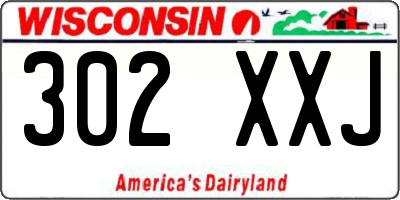 WI license plate 302XXJ