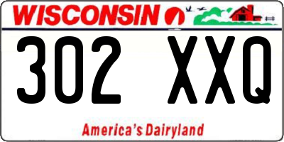 WI license plate 302XXQ