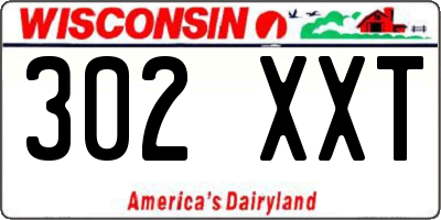 WI license plate 302XXT