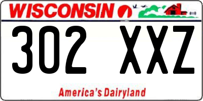 WI license plate 302XXZ