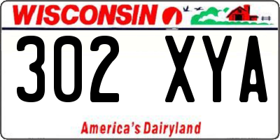 WI license plate 302XYA