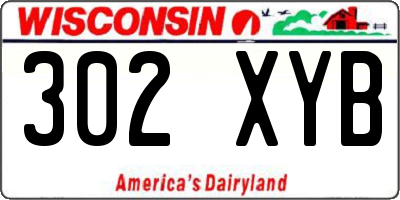 WI license plate 302XYB