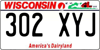 WI license plate 302XYJ