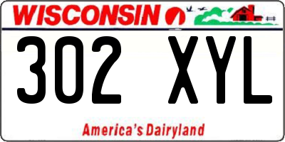 WI license plate 302XYL