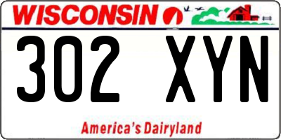 WI license plate 302XYN