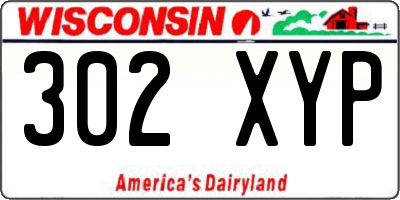 WI license plate 302XYP