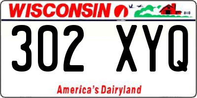 WI license plate 302XYQ