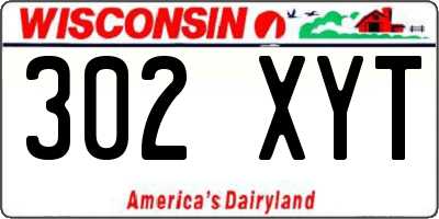 WI license plate 302XYT