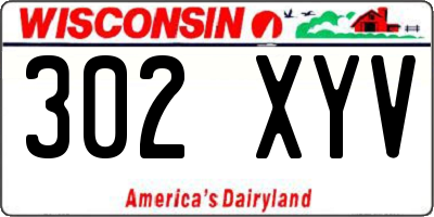 WI license plate 302XYV