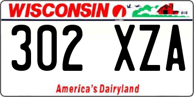 WI license plate 302XZA
