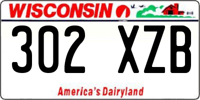 WI license plate 302XZB