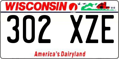 WI license plate 302XZE