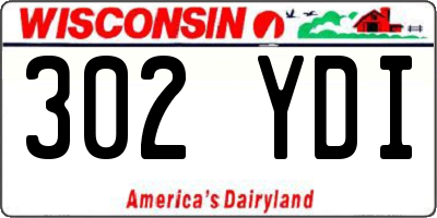 WI license plate 302YDI