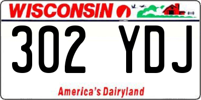 WI license plate 302YDJ