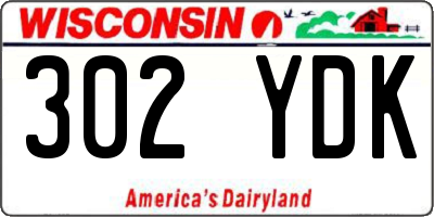 WI license plate 302YDK