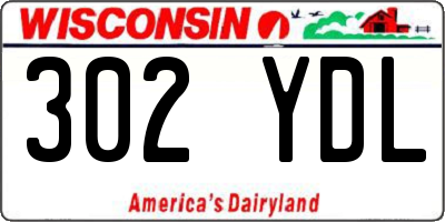 WI license plate 302YDL