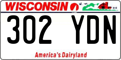 WI license plate 302YDN