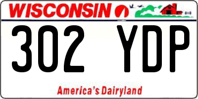 WI license plate 302YDP