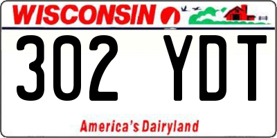 WI license plate 302YDT