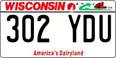 WI license plate 302YDU