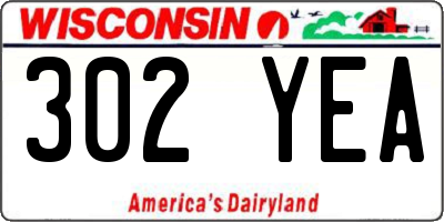 WI license plate 302YEA
