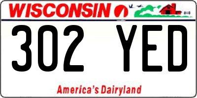 WI license plate 302YED