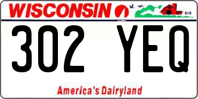 WI license plate 302YEQ