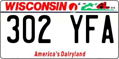 WI license plate 302YFA