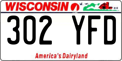 WI license plate 302YFD