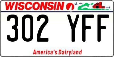WI license plate 302YFF