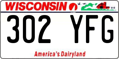 WI license plate 302YFG
