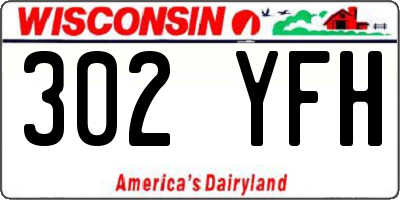 WI license plate 302YFH