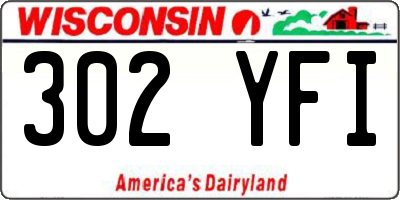WI license plate 302YFI