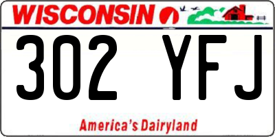 WI license plate 302YFJ